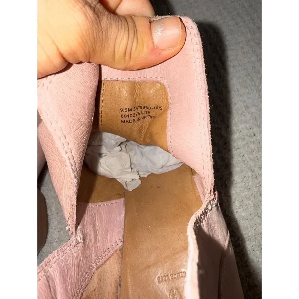 Frye Reina Cutout Booties Short Ankle Boots size 9.5 taupe pink color